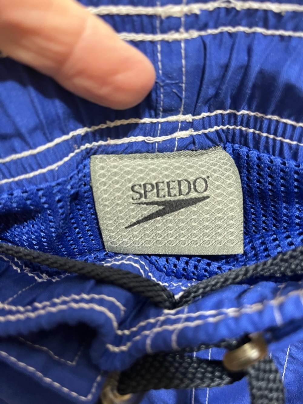 Speedo Blue Swim Trunks with Drawstring - Picture 2 of 4